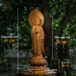 Tượng Quan Thế Âm Bồ Tát bằng gỗ mít